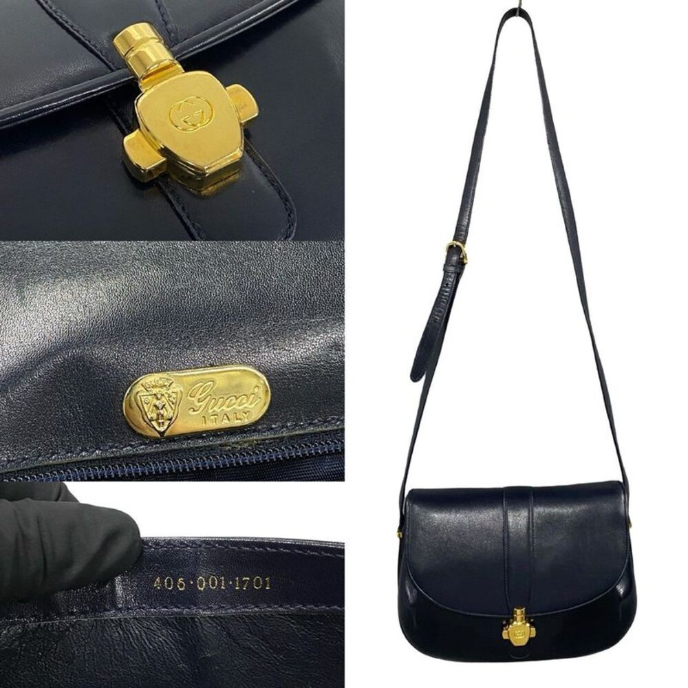 Gucci Old Gucci GG Logo Calf Leather Shoulder Bag - Picture 4 of 6